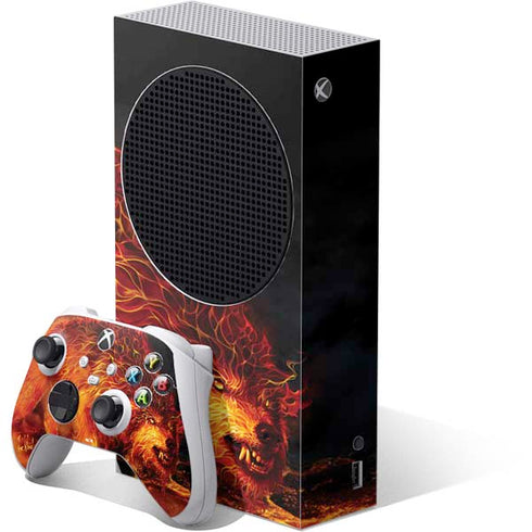 Fire Stalker Wolf by Tom Wood Xbox Series S Skins